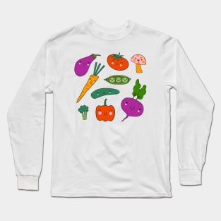 Veggie Collage Long Sleeve T-Shirt